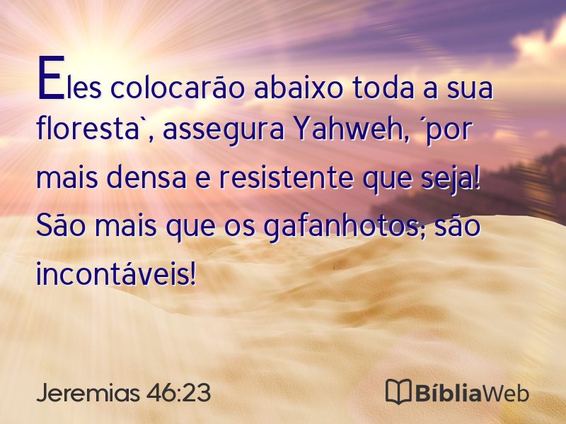Jeremias 46:23 em imagem para compartilhar