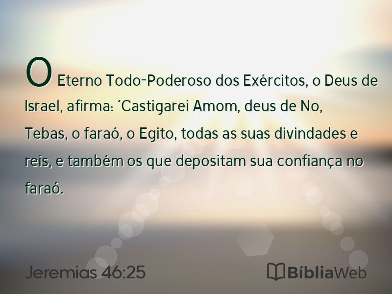 Jeremias 46:25 em imagem para compartilhar