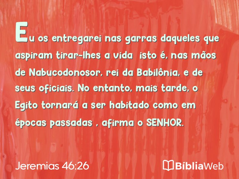 Jeremias 46:26 em imagem para compartilhar