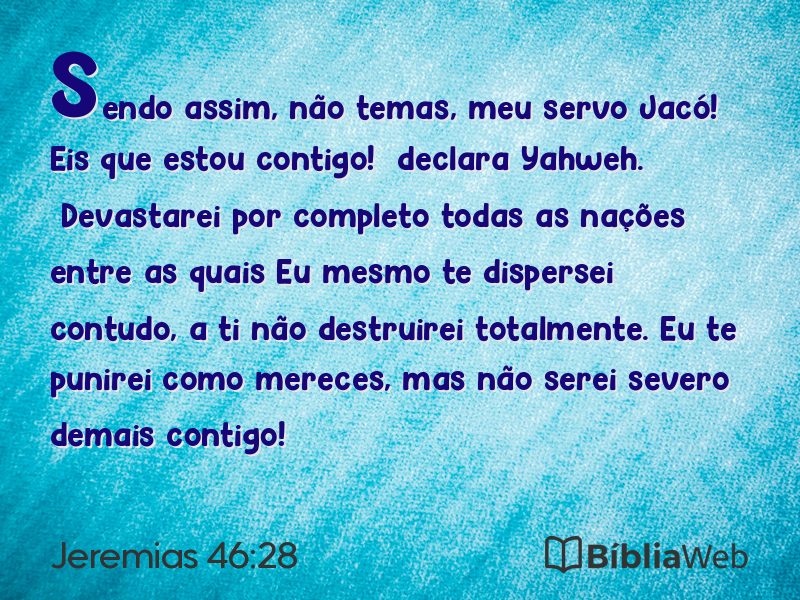 Jeremias 46:28 em imagem para compartilhar