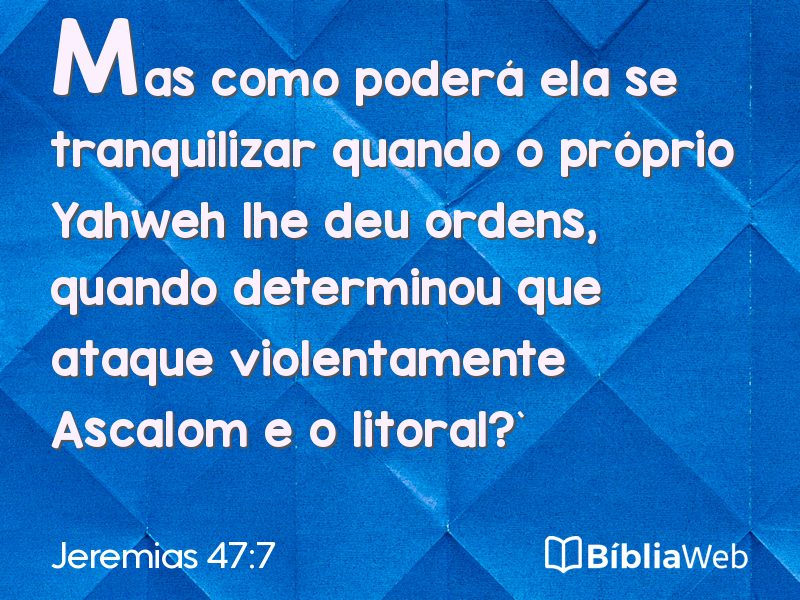 Jeremias 47:7 em imagem para compartilhar