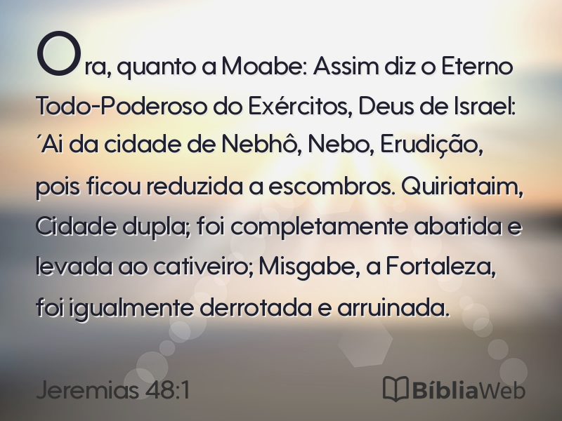 Jeremias 48:1 em imagem para compartilhar