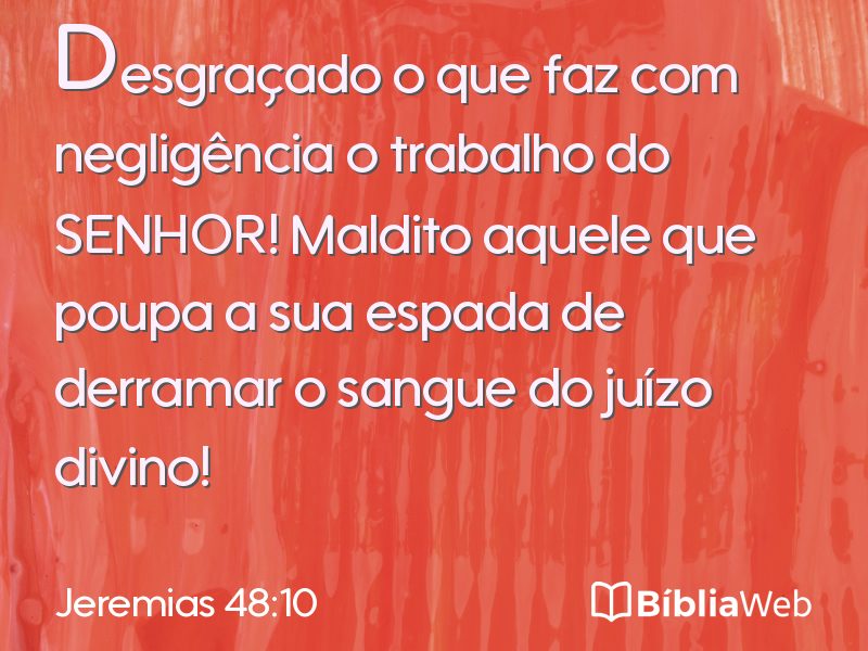 Jeremias 48:10 em imagem para compartilhar