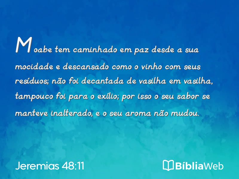 Jeremias 48:11 em imagem para compartilhar