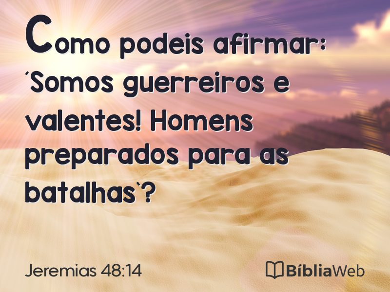 Jeremias 48:14 em imagem para compartilhar