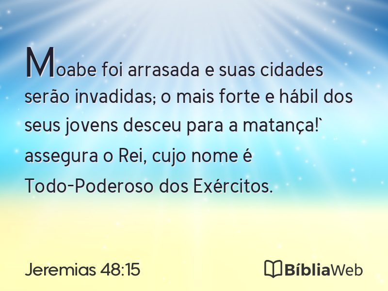 Jeremias 48:15 em imagem para compartilhar