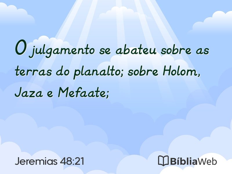 Jeremias 48:21 em imagem para compartilhar