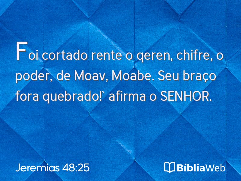 Jeremias 48:25 em imagem para compartilhar