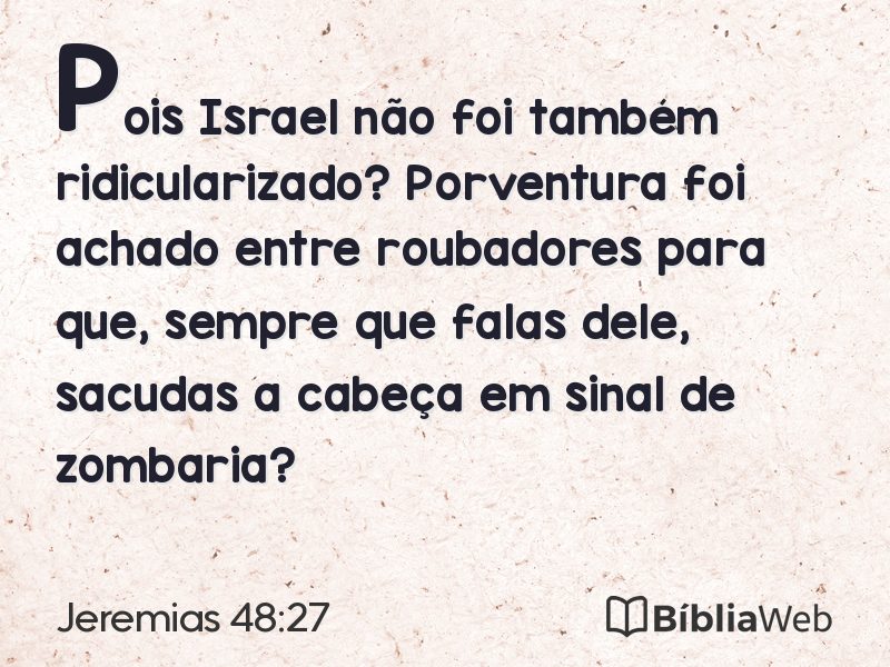 Jeremias 48:27 em imagem para compartilhar