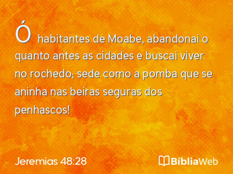 Jeremias 48:28 em imagem para compartilhar