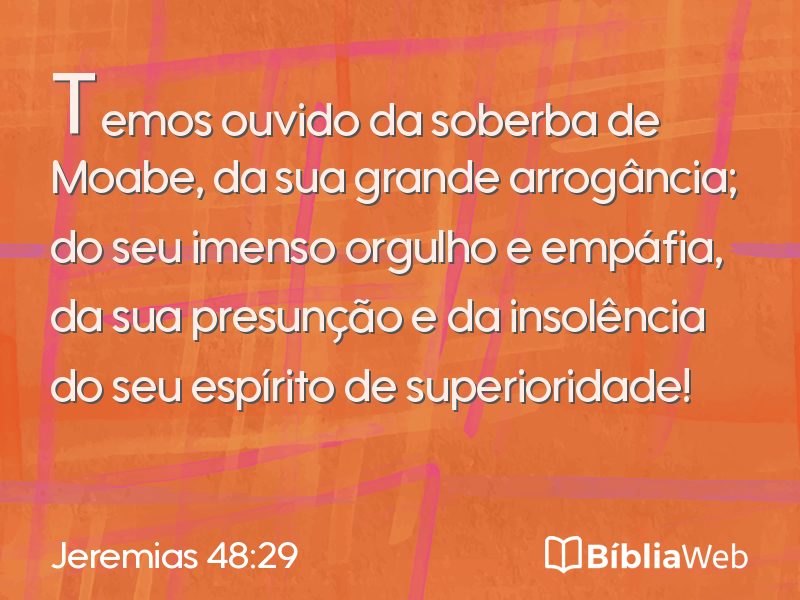 Jeremias 48:29 em imagem para compartilhar