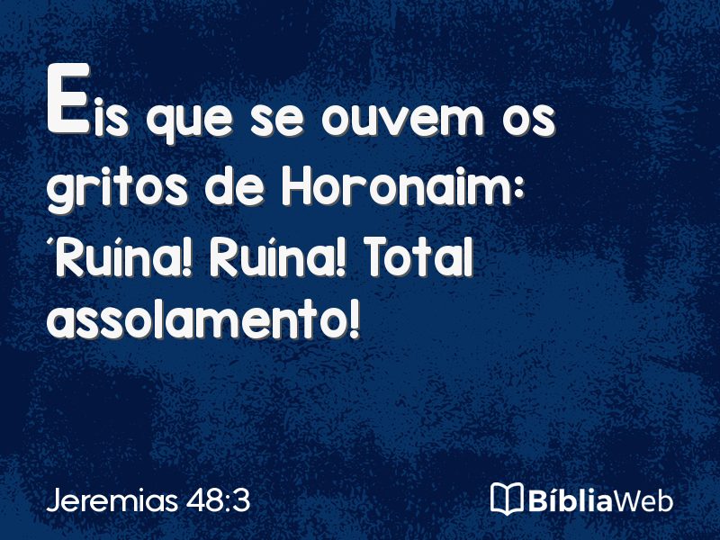 Jeremias 48:3 em imagem para compartilhar