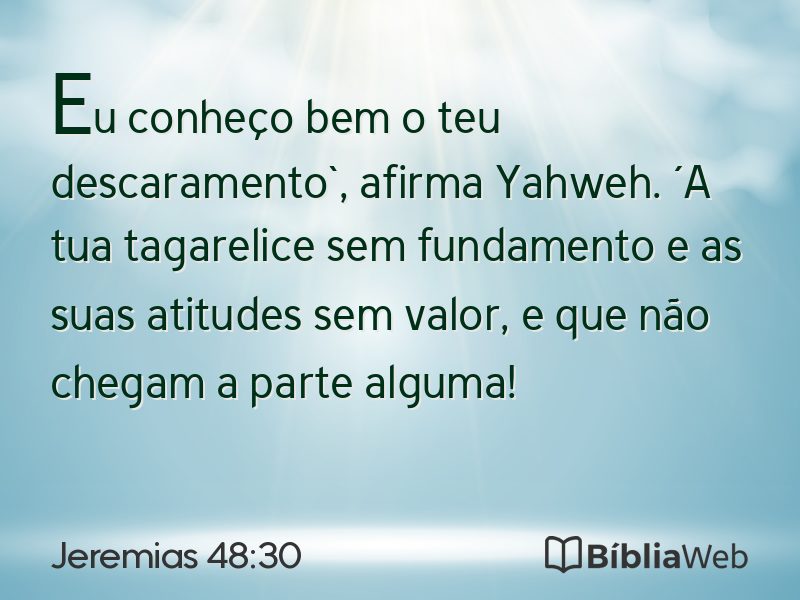 Jeremias 48:30 em imagem para compartilhar