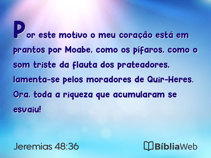Jeremias 48:36 em imagem para compartilhar