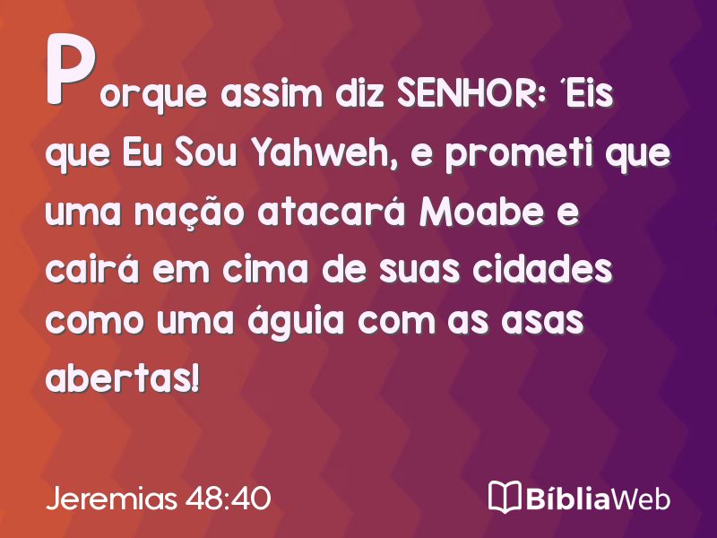 Jeremias 48:40 em imagem para compartilhar