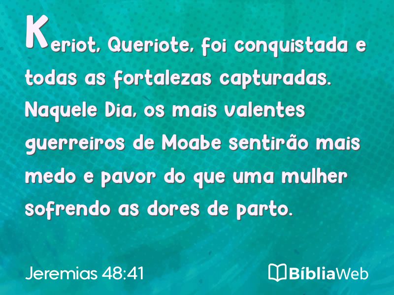 Jeremias 48:41 em imagem para compartilhar