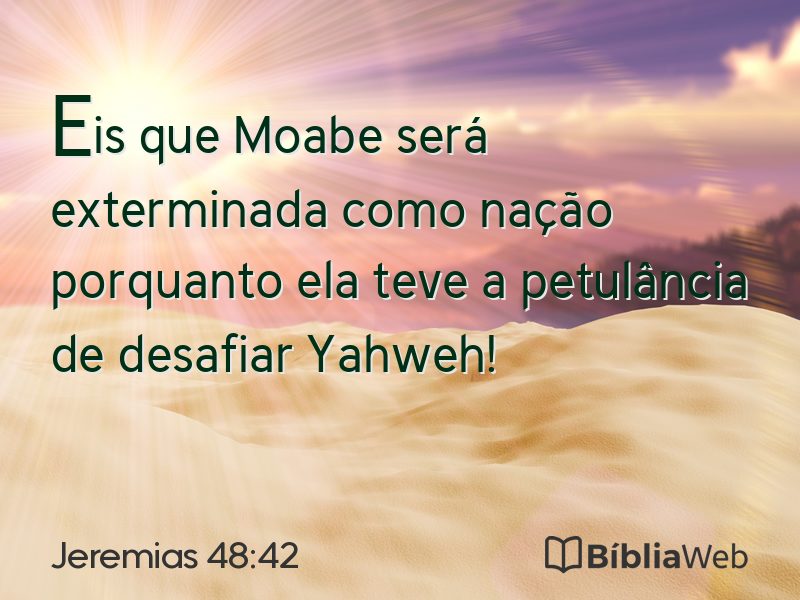Jeremias 48:42 em imagem para compartilhar