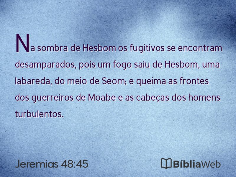 Jeremias 48:45 em imagem para compartilhar