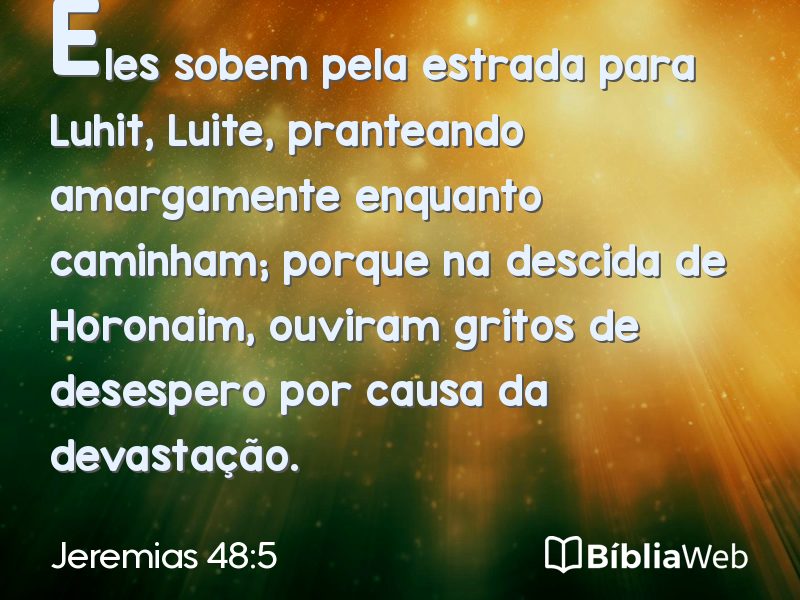 Jeremias 48:5 em imagem para compartilhar
