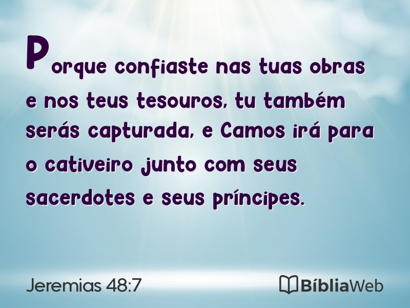 Jeremias 48:7 em imagem para compartilhar
