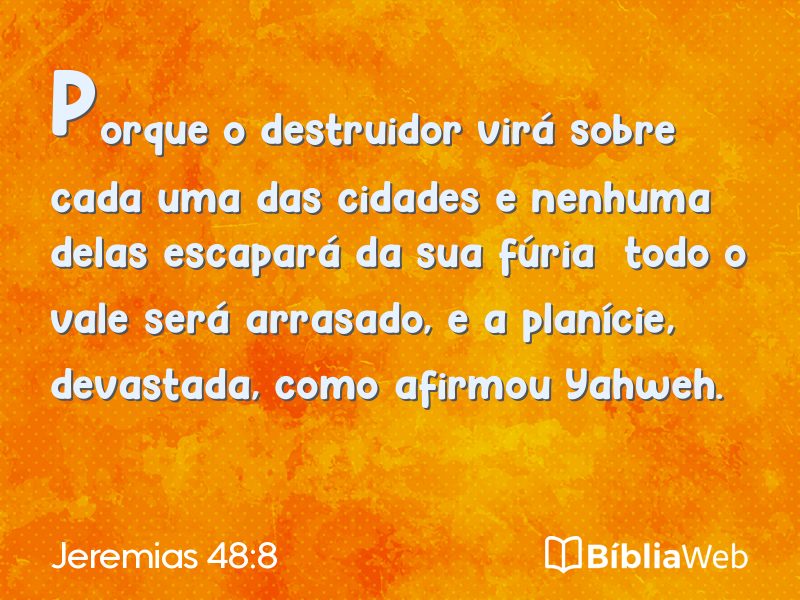Jeremias 48:8 em imagem para compartilhar