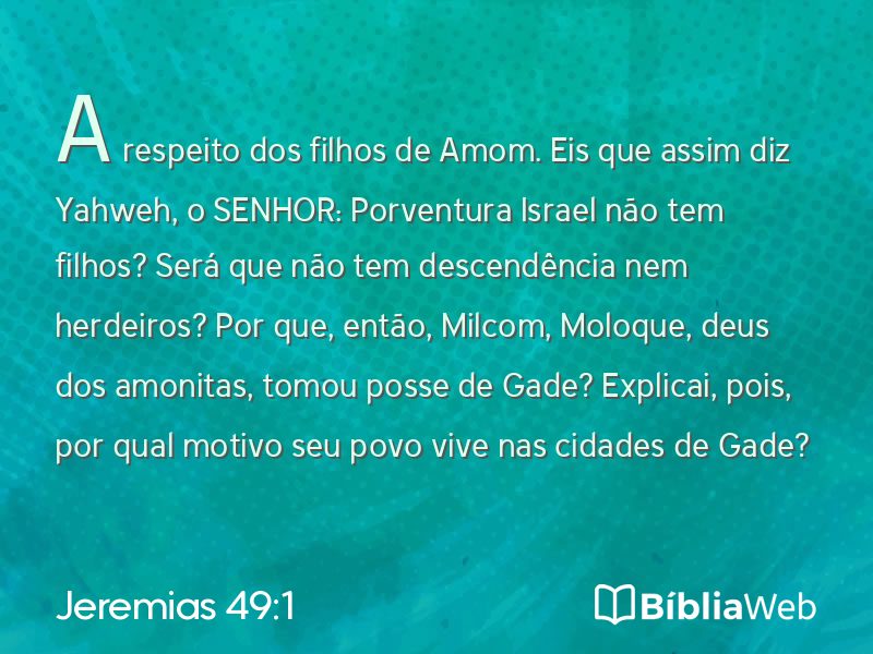 Jeremias 49:1 em imagem para compartilhar