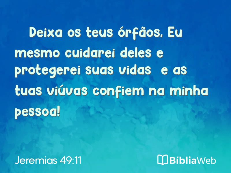 Jeremias 49:11 em imagem para compartilhar