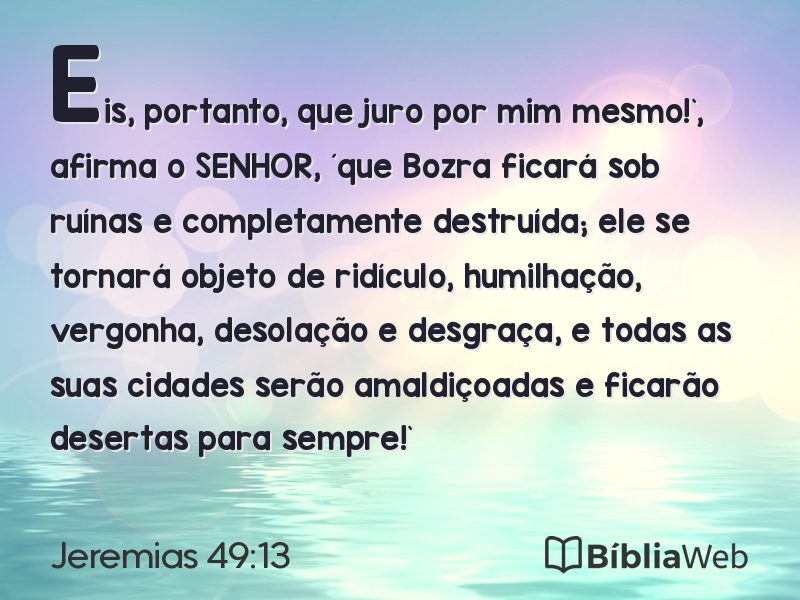 Jeremias 49:13 em imagem para compartilhar