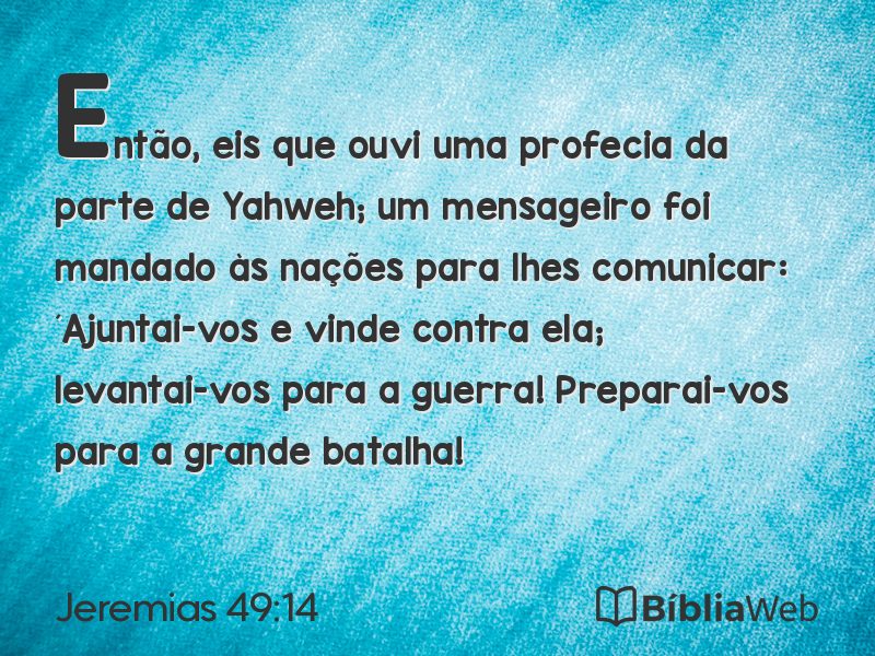 Jeremias 49:14 em imagem para compartilhar