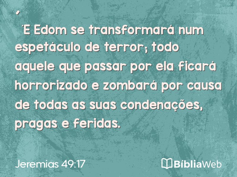 Jeremias 49:17 em imagem para compartilhar