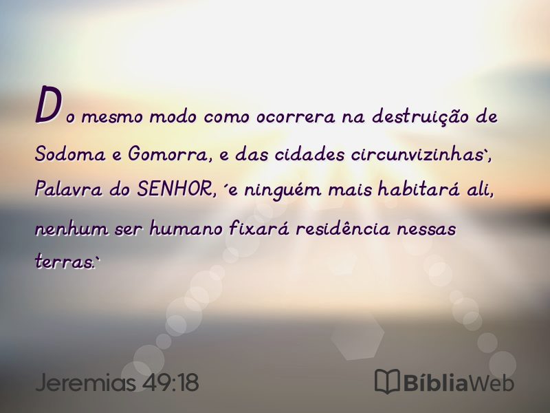 Jeremias 49:18 em imagem para compartilhar