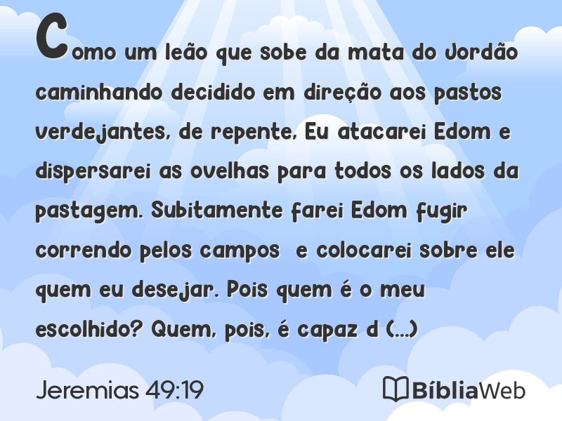 Jeremias 49:19 em imagem para compartilhar