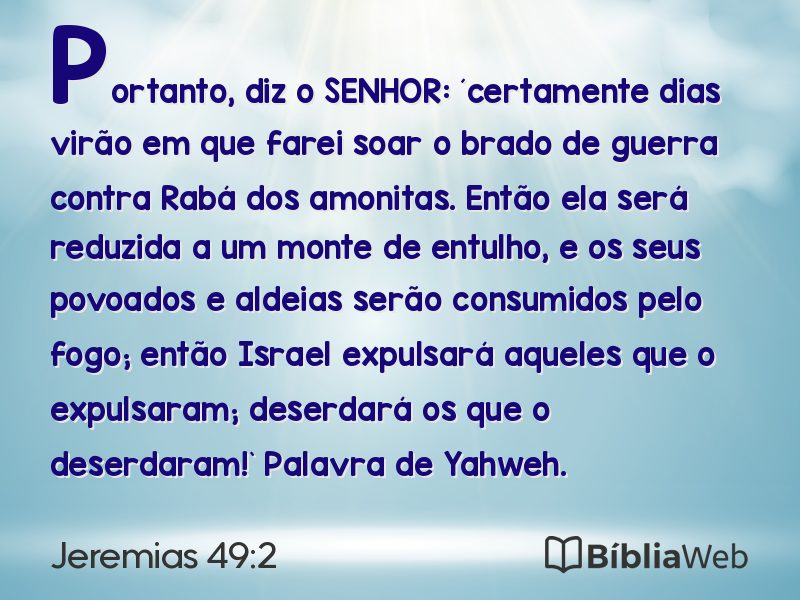Jeremias 49:2 em imagem para compartilhar