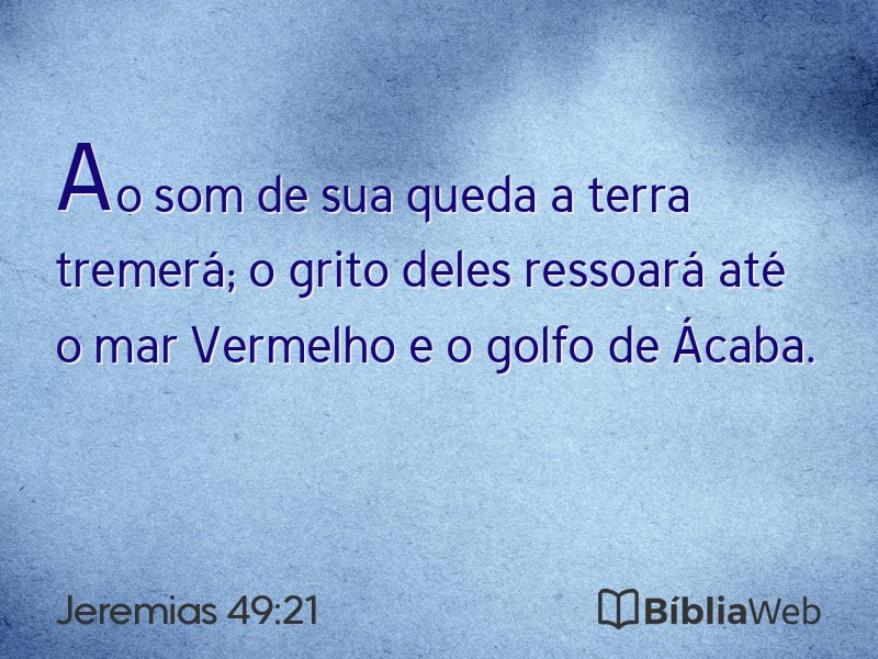 Jeremias 49:21 em imagem para compartilhar
