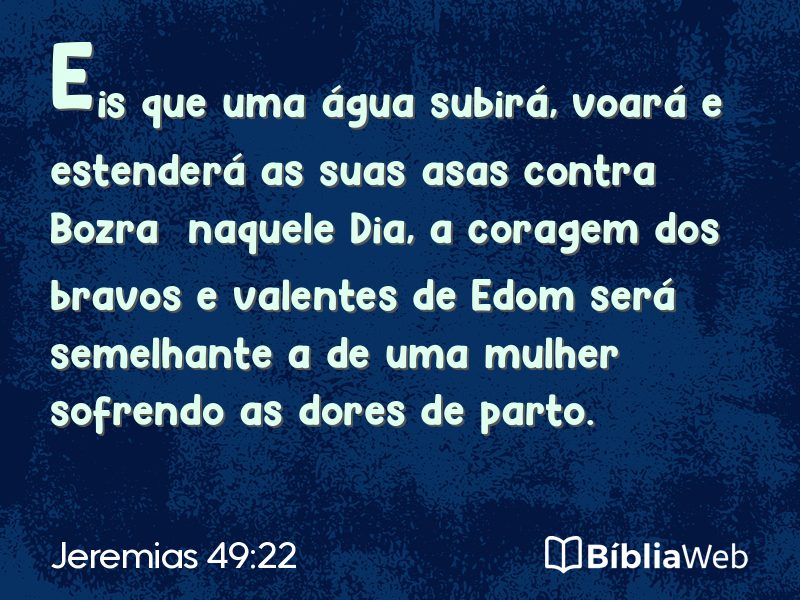 Jeremias 49:22 em imagem para compartilhar
