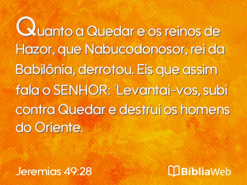 Jeremias 49:28 em imagem para compartilhar