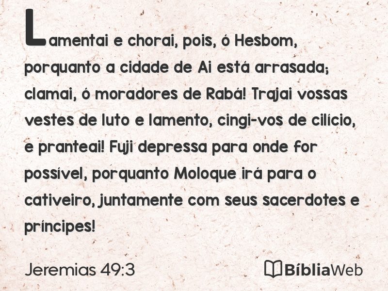 Jeremias 49:3 em imagem para compartilhar