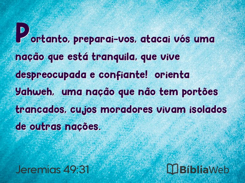 Jeremias 49:31 em imagem para compartilhar