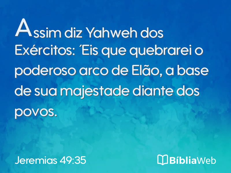 Jeremias 49:35 em imagem para compartilhar