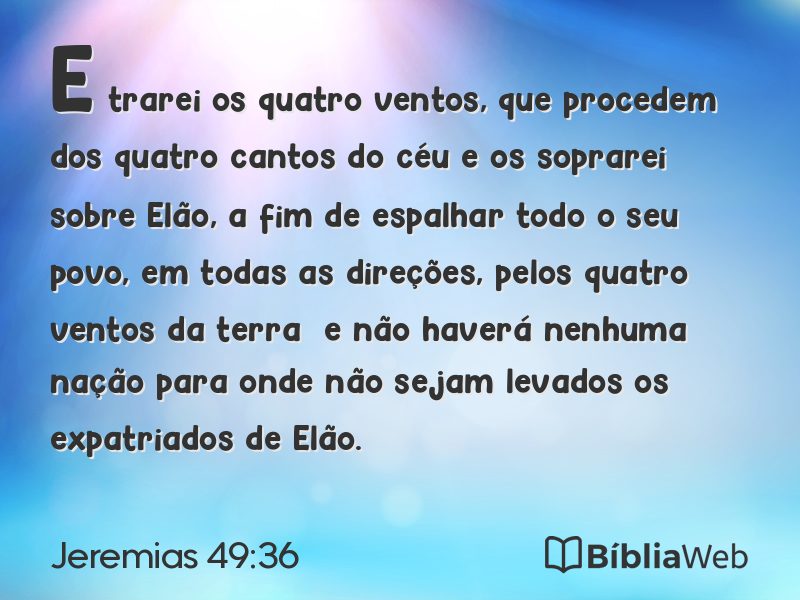 Jeremias 49:36 em imagem para compartilhar