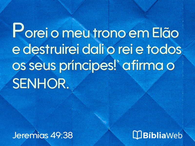Jeremias 49:38 em imagem para compartilhar