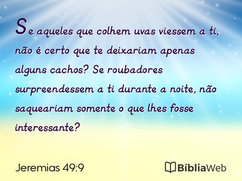 Jeremias 49:9 em imagem para compartilhar