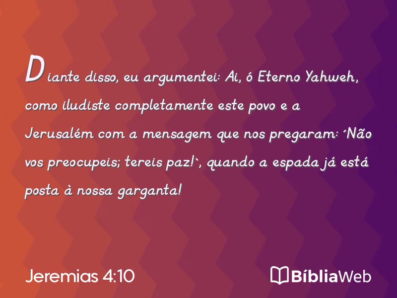 Jeremias 4:10 em imagem para compartilhar