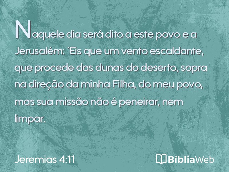 Jeremias 4:11 em imagem para compartilhar