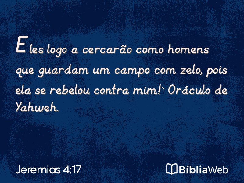 Jeremias 4:17 em imagem para compartilhar
