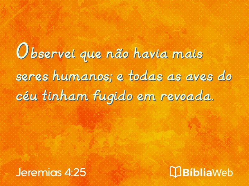 Jeremias 4:25 em imagem para compartilhar