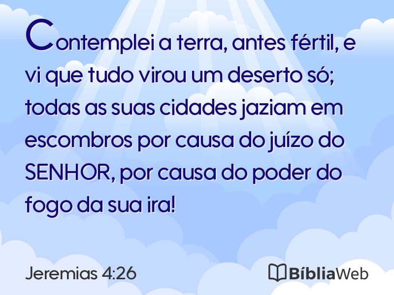 Jeremias 4:26 em imagem para compartilhar