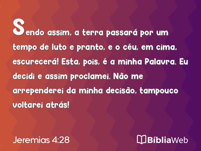 Jeremias 4:28 em imagem para compartilhar