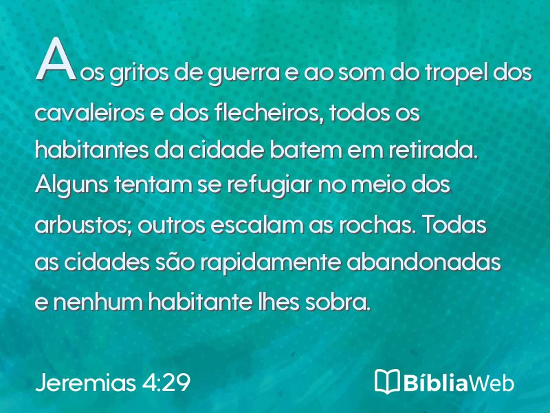 Jeremias 4:29 em imagem para compartilhar