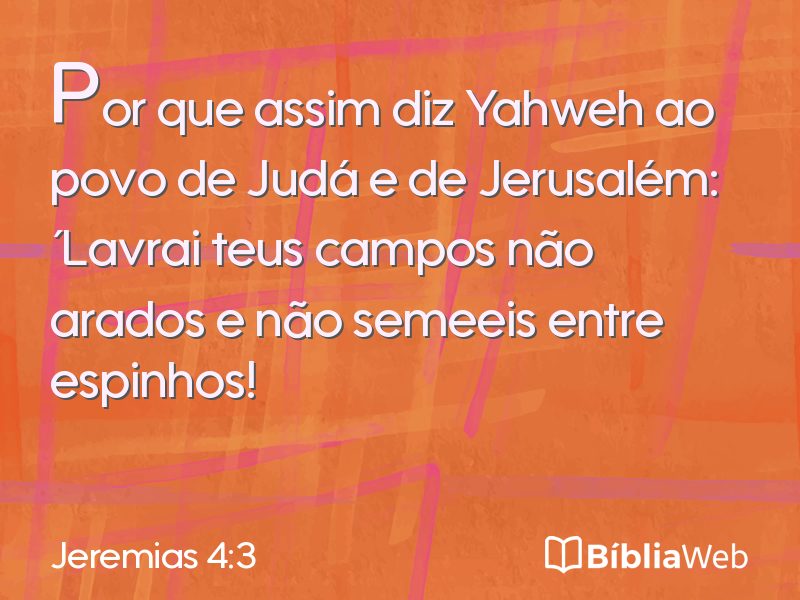 Jeremias 4:3 em imagem para compartilhar